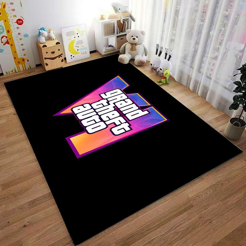 Коврик с логотипом Grand Theft Auto для геймеров. Подходит для использования в качестве противоскользящего игрового коврика для диванов в гостиной и спальне.