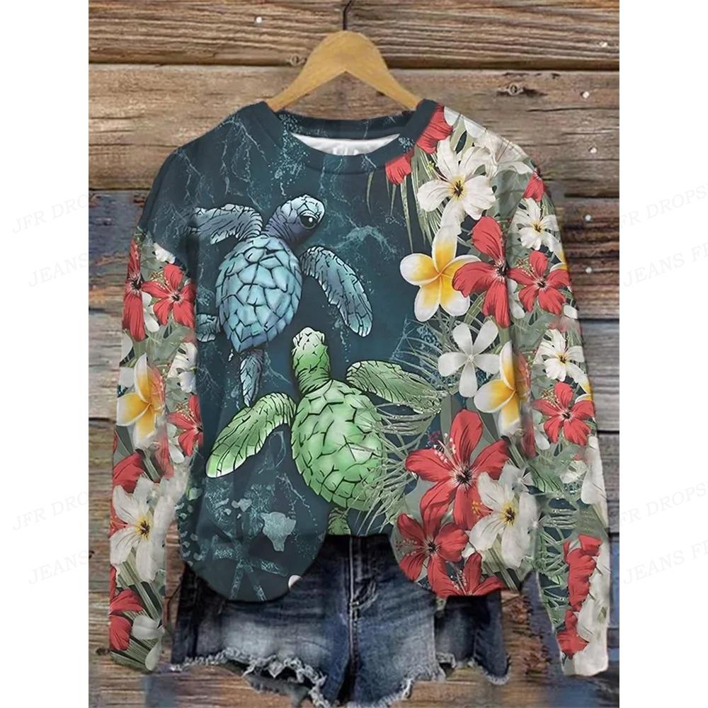 Leopard 3d Print Hoodies Women Fashon Hoodie Animal Tiger Sweats Women's Hoodies Sweatshirt Round Neck Coats  Floral Clothes