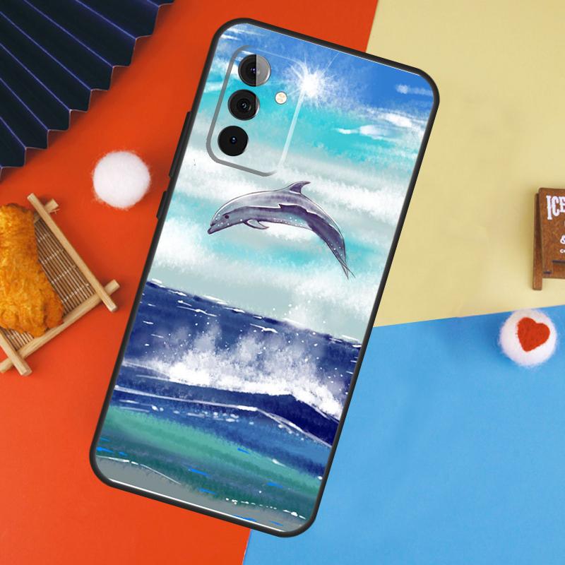 Чехол-дельфин для Samsung Galaxy A54 A34 A14 A55 A35 A33 A53 A13 A23 A17 A06 A16 A56 A36 A52 A32 A15