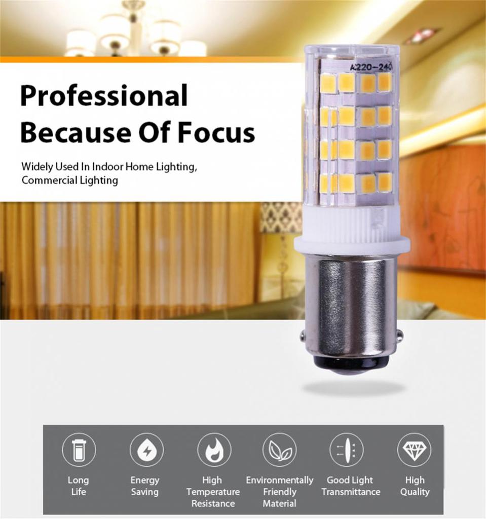 Светодиодная лампа 3,5 Вт 220 В BA15D светодиодные кукурузные лампочки энергосберегающие 51 светодиод белый/теплый белый светодиодная лампочка прочная для швейной машины светодиодная лампочка
