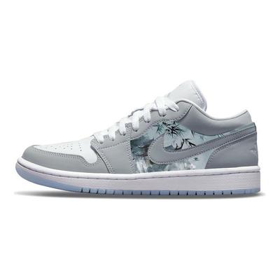 Air Jordan 1 Винтажные Баскетбольные Кроссовки Женские Низкие Серый/Белый DC0774-105(Команда56-)
