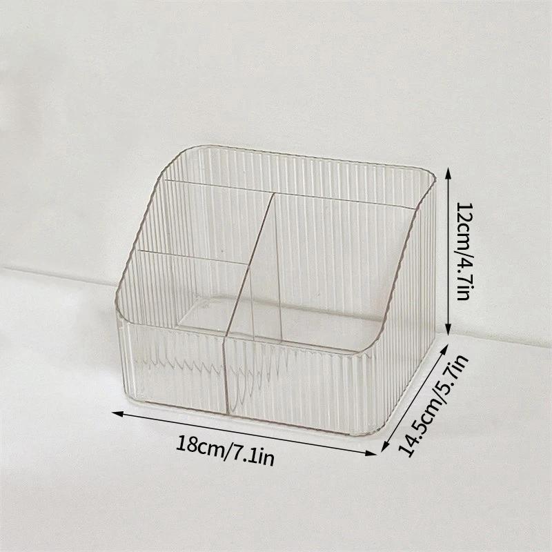 Прозрачный ящик для хранения косметики, прозрачный белый настольный органайзер для макияжа, роскошные аксессуары для ванной комнаты, акриловая полка для мелочей