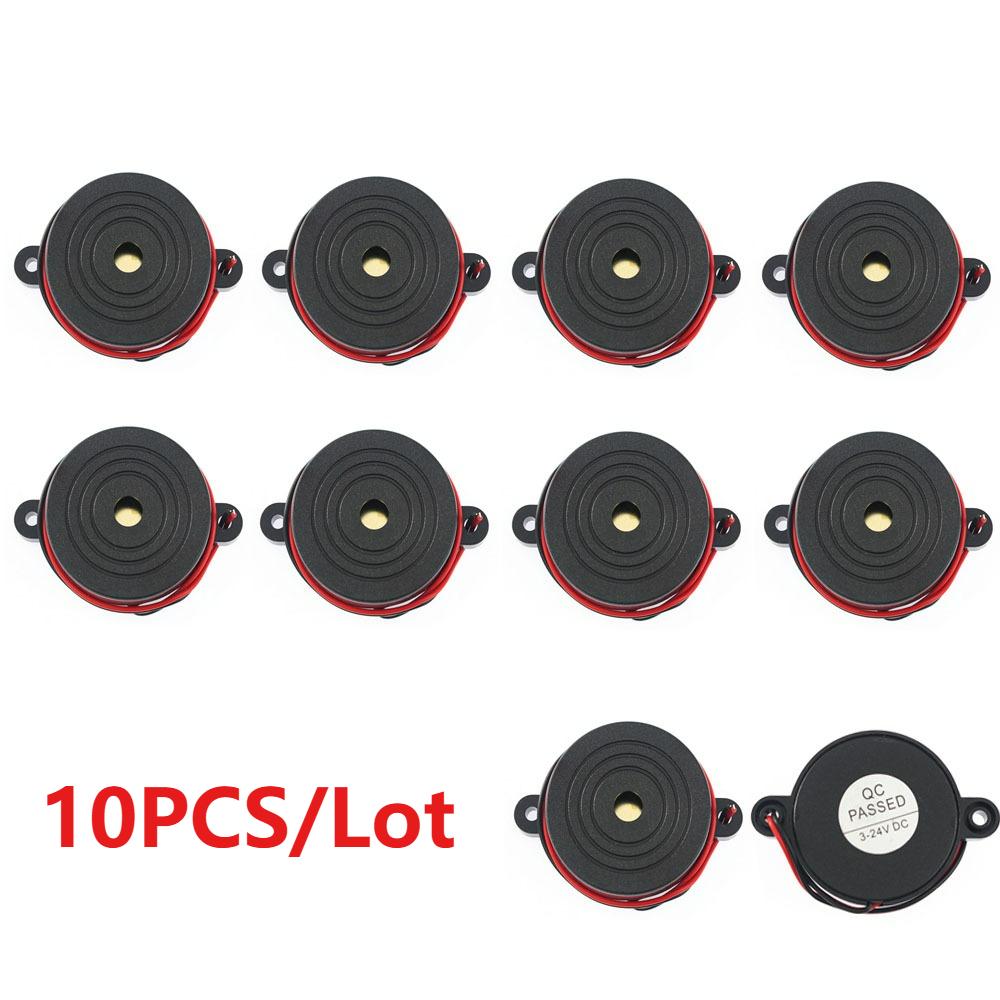 5/10 ШТ. Активный зуммер DC3-24V Длительный непрерывный звуковой сигнал Тревожный звонок 42*16 мм Мини-активные пьезоэлектрические зуммеры с высоким децибелом, для Arduino