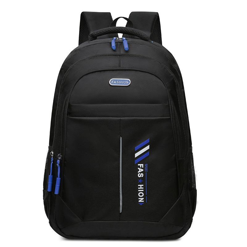 Новый мужской черный рюкзак большой емкости модный простой пригородный студенческий школьный рюкзак для отдыха и путешествий компьютерный рюкзак подходит для школы