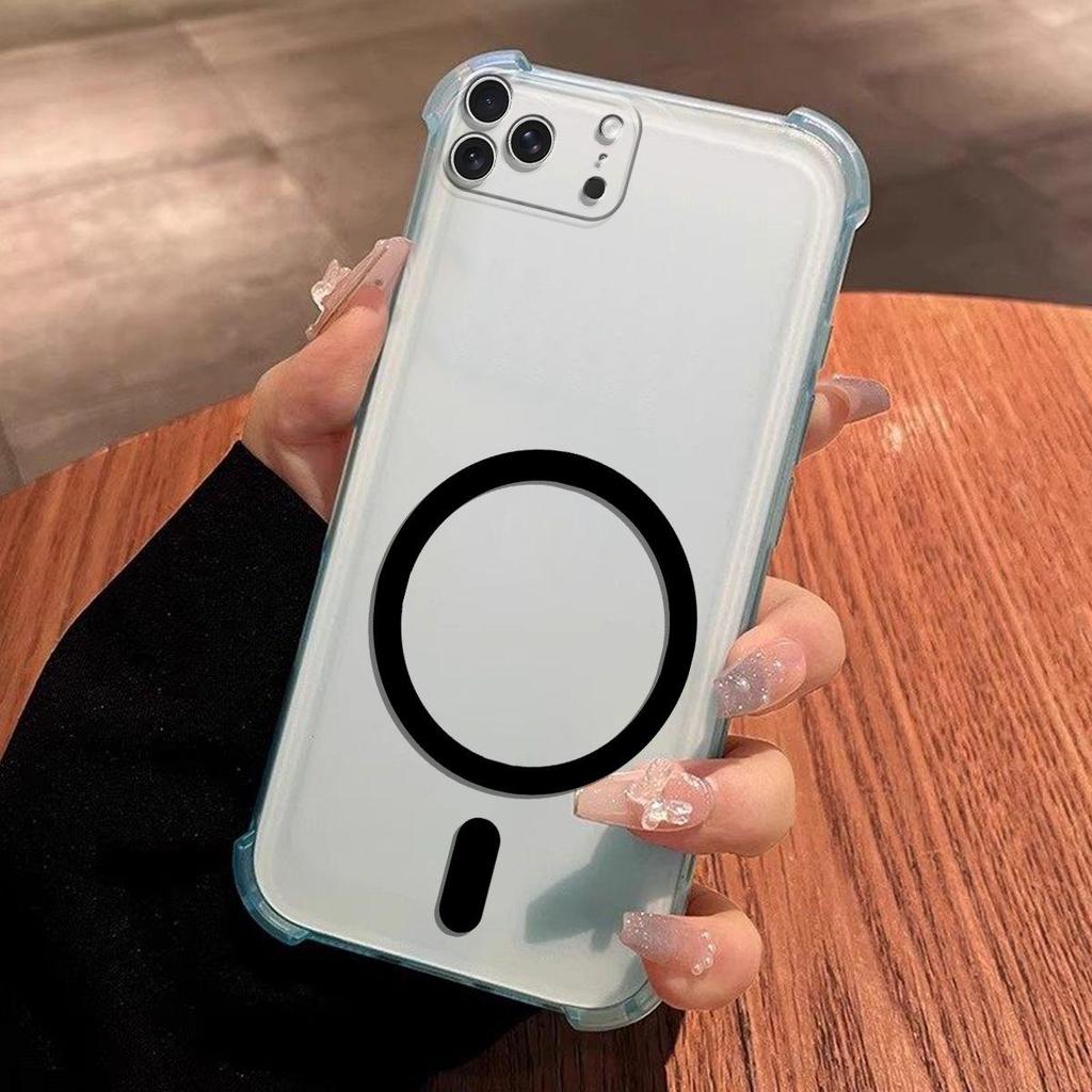 Чехол-желе с магнитным кольцом для iPhone 18 Pro Max, 18 Pro, 17 Pro Max, Pro, защита от падения с подушками безопасности на 4 углах
