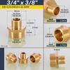 1/8" 1/4" 3/8" 1/2" 3/4" 1" BSP Латунные шестигранные ниппели с наружной резьбой (равные, переходные, прямые) для воды, масла, газа