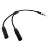 Car Antenna Cable Adapter Aluminum Plug In 1 For 2 Radio Antenna Extension Cable 50cm FM Radio Cable