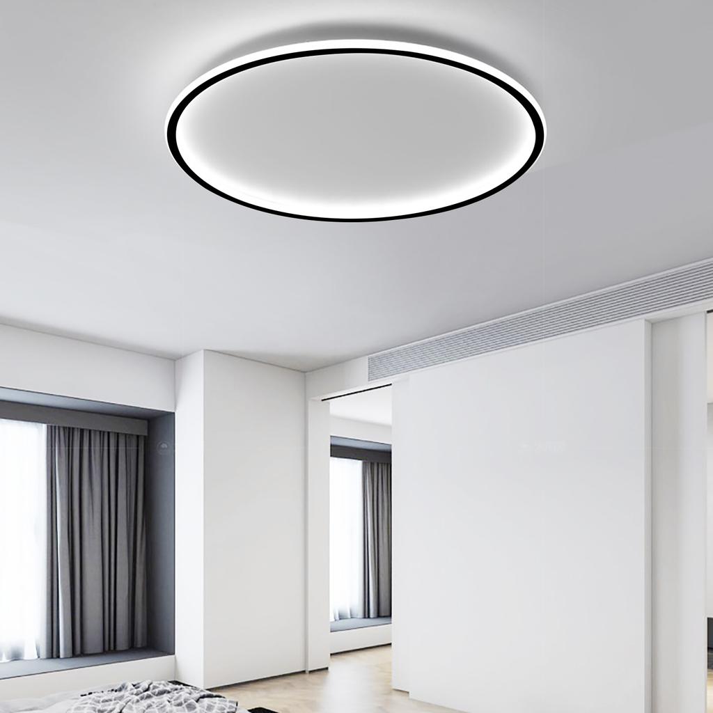 Round Flat Panel Light Minimalist Nordic Style LED Ceiling Mount Disk Light for Living Room