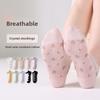 5 Pairs Socks Crystal Stockings Women's Summer Flower Crystal Socks Wicking Sweat Breathable Glass Socks
