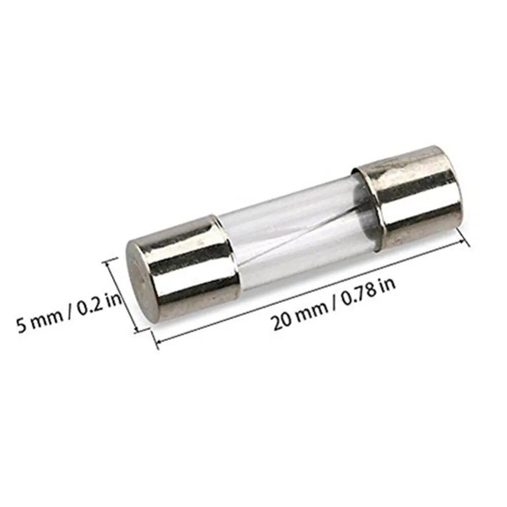 100 шт. 5x20 мм быстроразъемный стеклянный трубчатый предохранитель, набор в ассортименте, ампер 0,2 А, 0,5 А, 1 А, 2 А, 3 А, 5 А, 8 А, 10 А, 15 А, 20 А, 250 В с ящиком для хранения