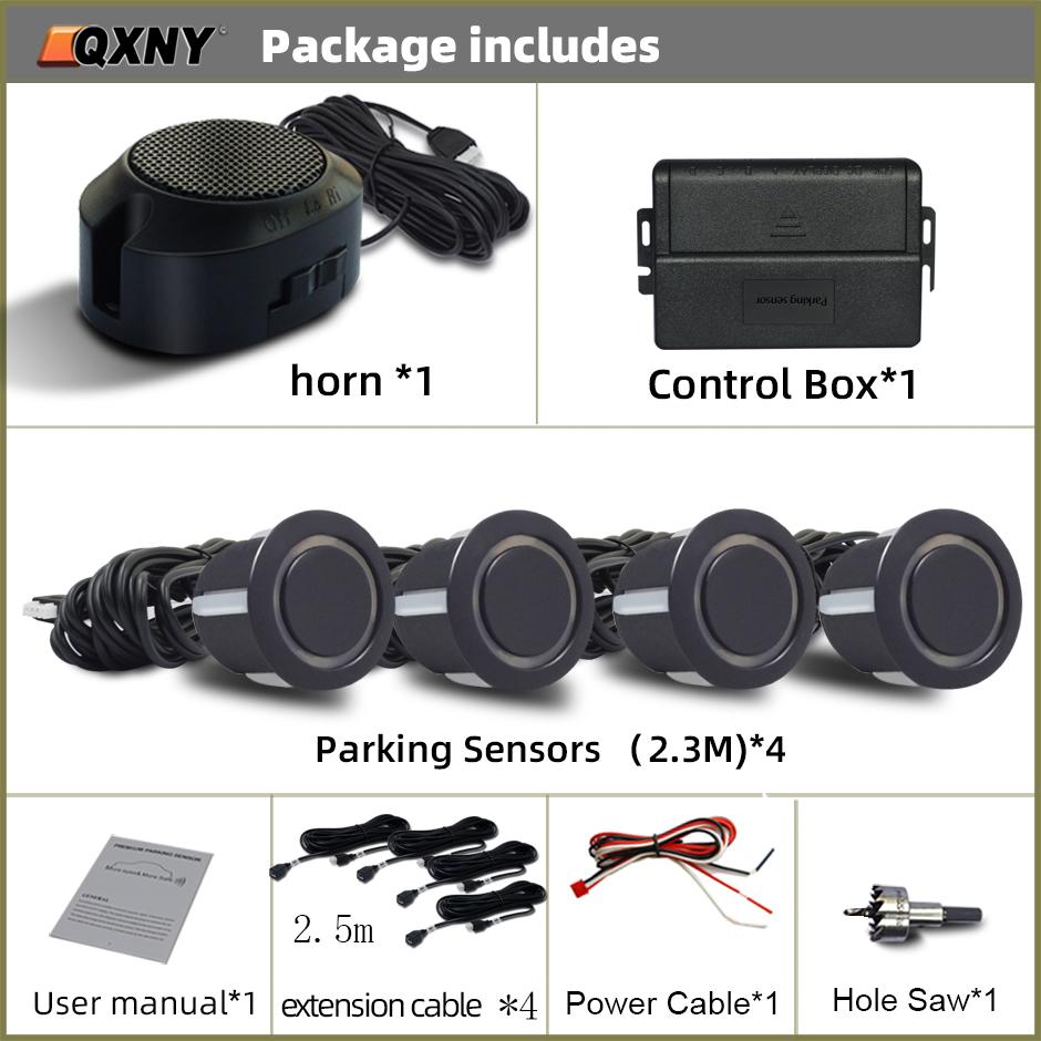 Профессиональный комплект датчиков парковки спереди автомобиля, система помощи водителю парктроника, громкость зуммера, регулируемая, универсальная