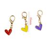 10 шт. Красочный Металлический Брелок с Надписью Love Набор из 10 штук Изысканная Подвеска в Форме Сердца Персонализированное Украшение для Ключей Маленькая Подвеска для Сумки