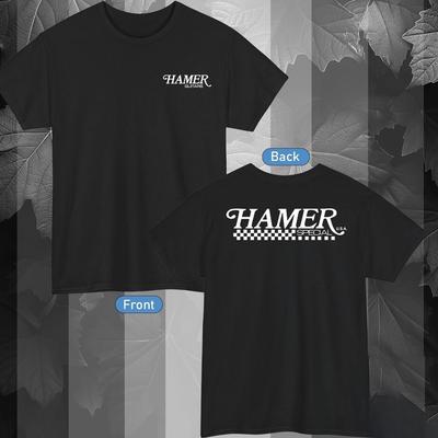 Футболка с логотипом гитары Hamer, активная, цвет черный/красный/темно-синий/синий/белый/серый, размеры S-5XL