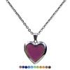 Mood Heart Pendant Necklace Temperature Control Color Change