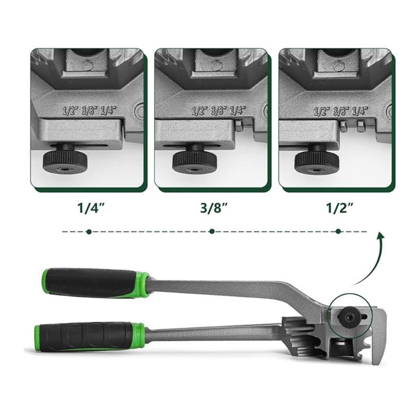 1/4" 3/8" 1/2'' 5/16" Tubing Bender 3 In 1 Tube Bender 180° HVAC Copper Aluminum Tubes Bending Tool for Air Conditioning