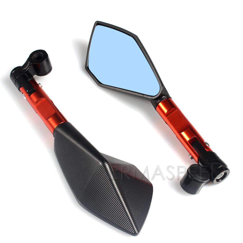 Универсальное зеркало заднего вида для мотоцикла «Ястребиный глаз», 8 мм 10 мм, боковые зеркала на руле для мотоцикла, скутера, велосипеда, электронного велосипеда, синего цвета