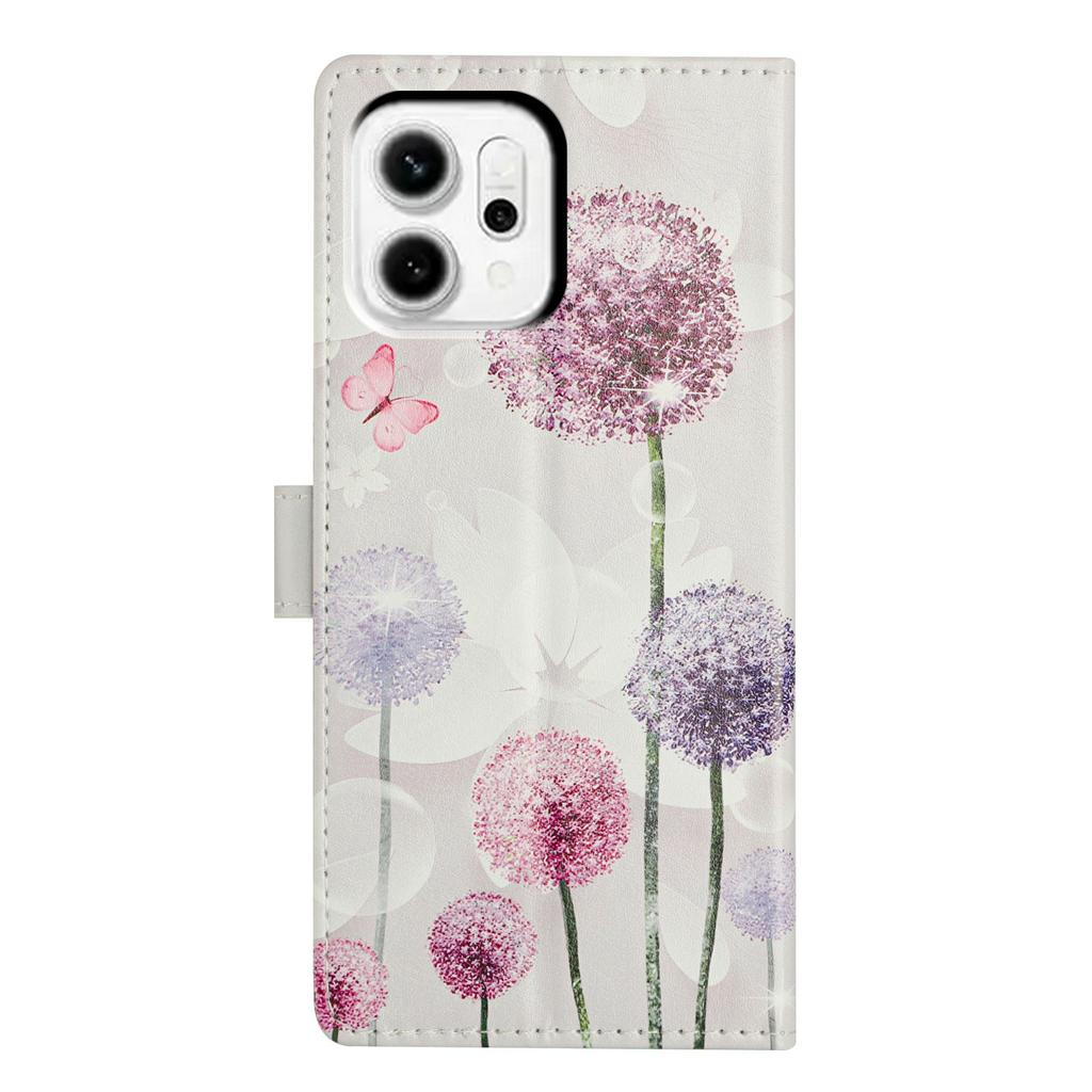Для Oppo Reno14 5G (Глобальный) Чехол с рисунком, печатью, кошелек-подставка, откидной кожаный чехол для телефона с ремешком