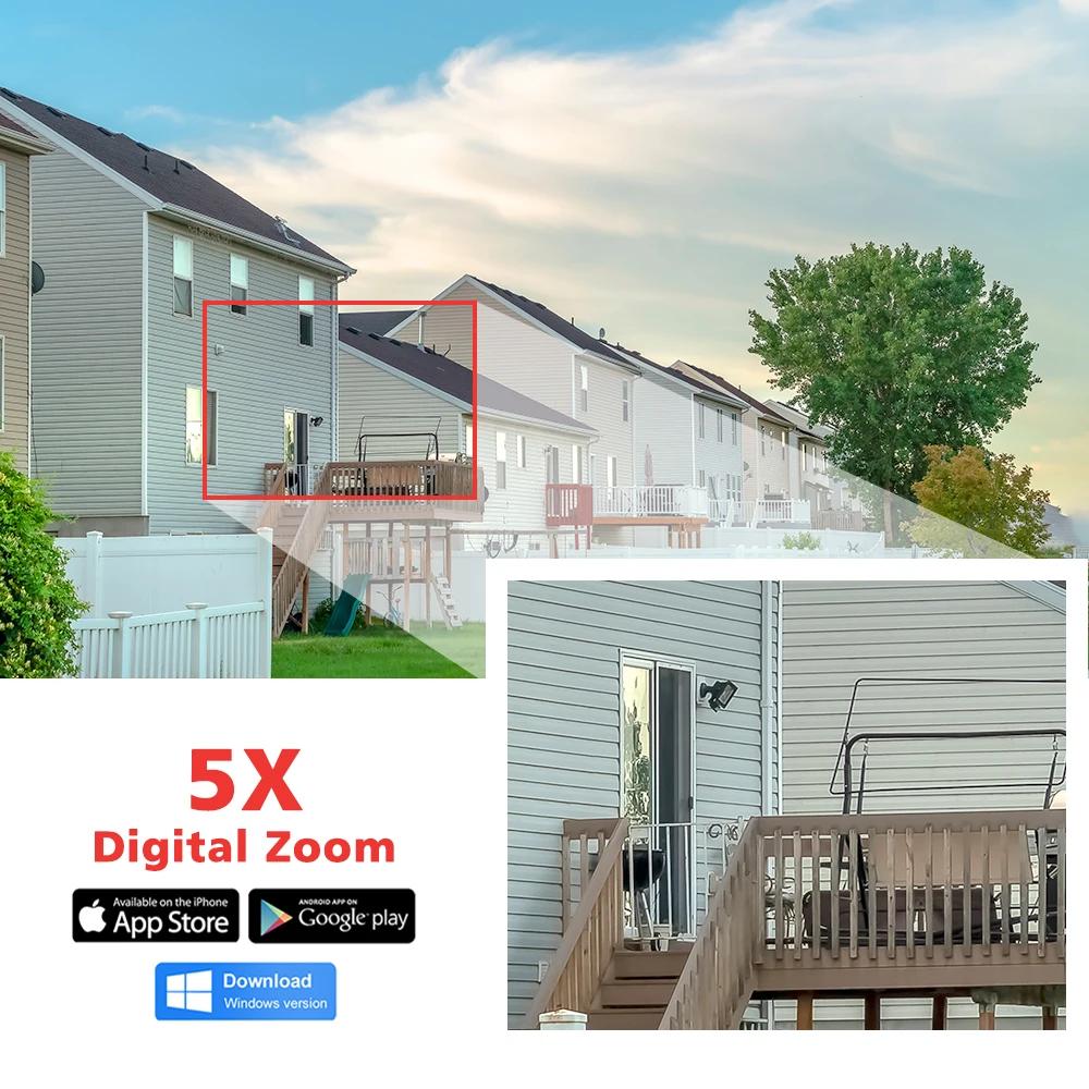 2024 Новая двойная линза, широкоугольная панорамная Wi-Fi POE IP-камера с углом обзора 180°, наружная камера наблюдения за человеком/автомобилем с автоматическим отслеживанием