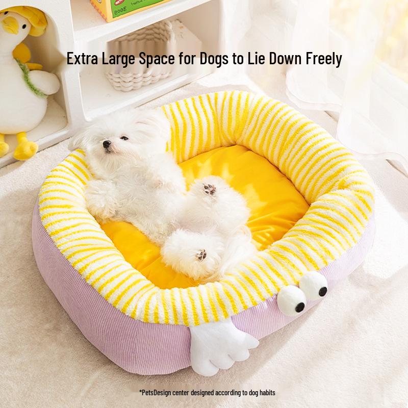 Зимняя теплая лежанка для собаки и коврик для сна для кошки - Утолщенное открытое гнездо для питомца