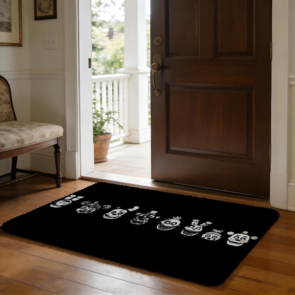 Floor Mat Soft Flannel Rug Non Slip Absorbent Mat for Bathroom Bedroom Home Decor Anime F Five N Nights at F Freddy