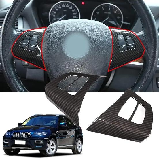 ABS Console Steering Wheel Switch Button Frame Decoration Cover Trim For BMW X5 E70 X6 E71 2009-2013 Interior Car Accessories