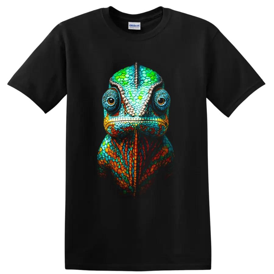 Panther Chameleon T Shirt Colorful Reptile Animal Portrait Wild Nature Tee