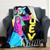 Custom Name Zoe'S Colorful Adventure Party Blanket For Couch Bed Plush Cozy Fuzzy Blanket Super Soft Warm Blankets For Fall And Winter 0916211