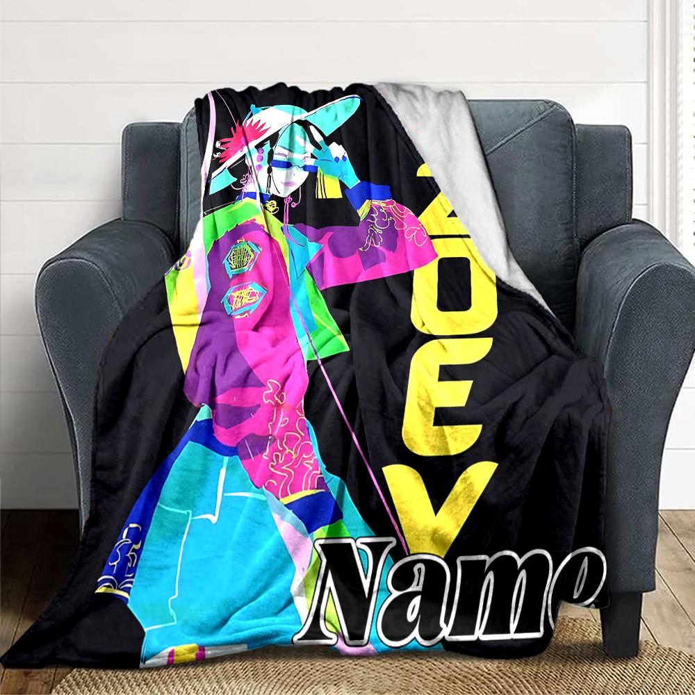 Custom Name Zoe'S Colorful Adventure Party Blanket For Couch Bed Plush Cozy Fuzzy Blanket Super Soft Warm Blankets For Fall And Winter 0916211