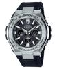 Casio Мужские часы Casio G-SHOCK GST-W330C-1A, аналогово-цифровые, водонепроницаемые 200 м, ударопрочные, кварцевые, из нержавеющей стали