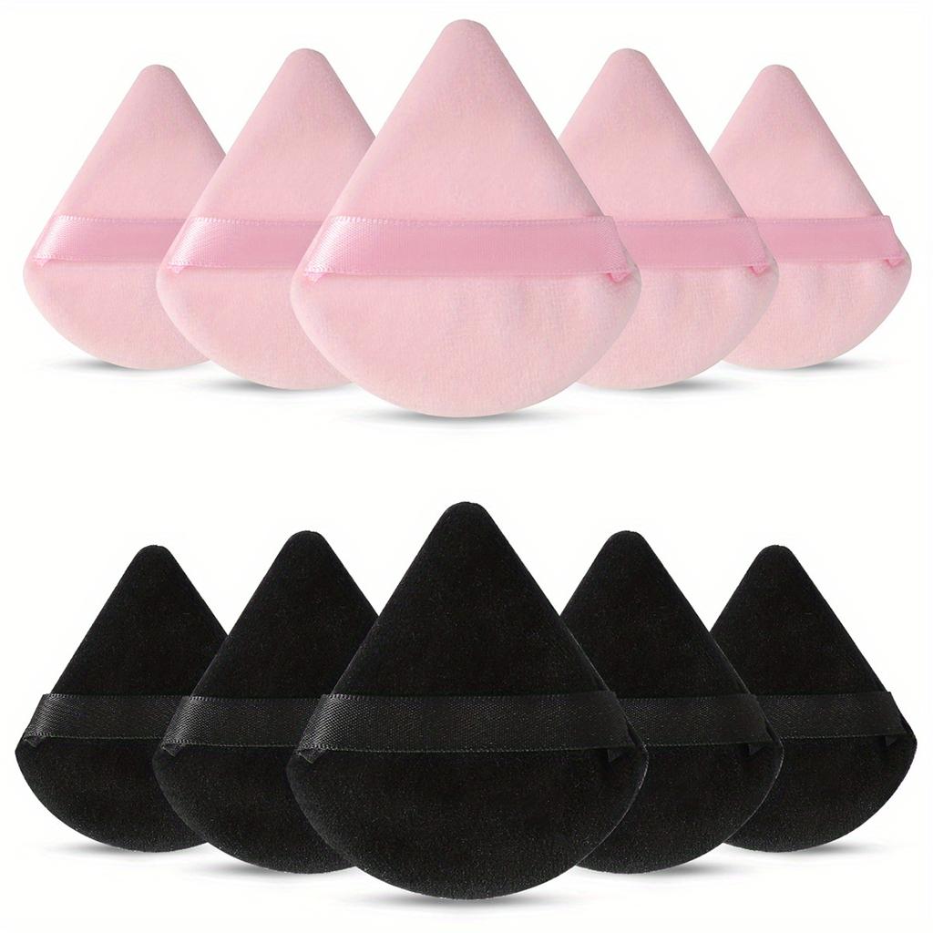 10 Pieces Powder Puffs Triangle Cosmetic Powder Puff Reusable Powder Sponge Makeup Foundation Sponge For Face Powder Makeup Tool