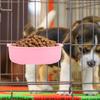 Прочная пластиковая подвесная миска для домашних животных Кошек Собак Голубей Попугаев Хомяков Легко крепится Съемная Гладкая поверхность Моющаяся Кормление домашних животных