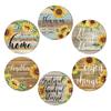 Sunflower Wooden Table Decoration Set Of 6, Decorative And Practical Home Dining Table Accessories