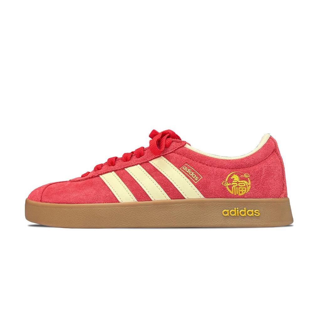 Adidas Vl Court Classic Blessing Arrives Cushioning Slip Resistant Low top Skateboard Shoes Unisex Red KK3774(team1860- )