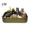 Christmas Manger Decor Mini Nativity Set in A Tin Box, 3D Printed Pocket Size Holy Family Christian Holiday Ornament Figurines, Miniature Religious