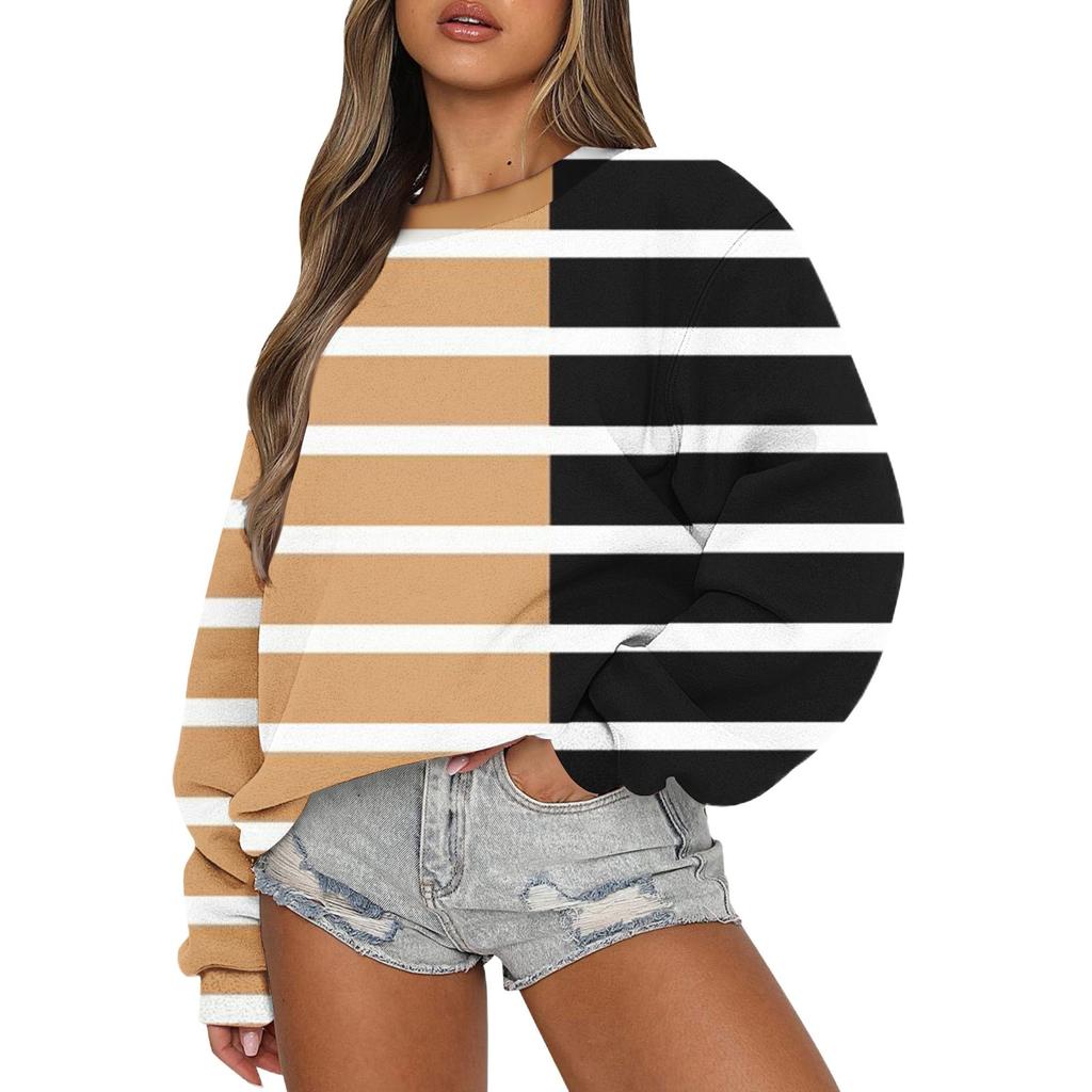 Женский осенне-зимний топ с длинным рукавом, повседневный свитер с круглым вырезом, свободный крой, флисовые топы Pollover