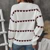 2026 Autumn/Winter Sweet Heart Jacquard Loose Sweater