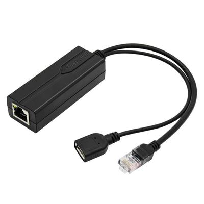 Маленький USB POE сплиттер USB 5V Активный PoE к USB адаптер, вход 48В к выходу 5В для камер видеонаблюдения, роутеров