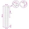 Blinds Oak Effect 55 x 160 cm 35 mm Solid Paulownia Wood