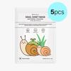 BONNYHILL Sheet Mask 5pcs 2nd Series – 4 Types Set (Strawberry / Heartleaf / Snail / Rice) | Korean Nourishing & Soothing Sheet Mask Variety Pack