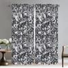 Оконная штора для комнаты 2 панели Граффити Арт Тюль для спальни Элегантные шторы для комнаты Оттенки Хэллоуин Украшение Разделение для ребенка