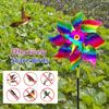 10 Pcs Garden Pinwheel Bird Deterrent 20.5" Tall Outside Reflective Wind Spinner Yard Decor Pinwheel Bird Control Device for Patio Farm Orchard