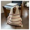 Новая вязаная сумка плетеная сумка летняя женская текстурная портативная на плечо сумка-тоут простая шерстяная сумка