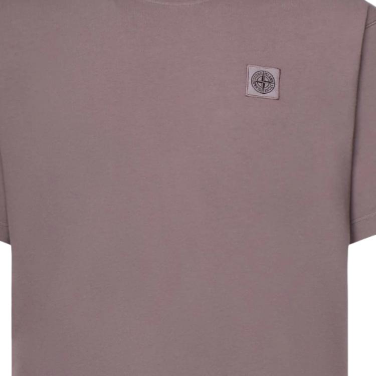 STONE ISLAND Мужская вязаная футболка с коротким рукавом и круглым вырезом с логотипом L1S152100030S0115V008F