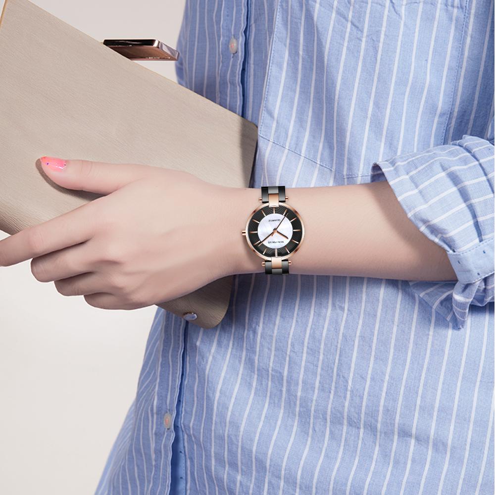 Лучшие роскошные часы с коробкой MINI FOCUS, модные стальные женские часы, водонепроницаемые женские кварцевые часы