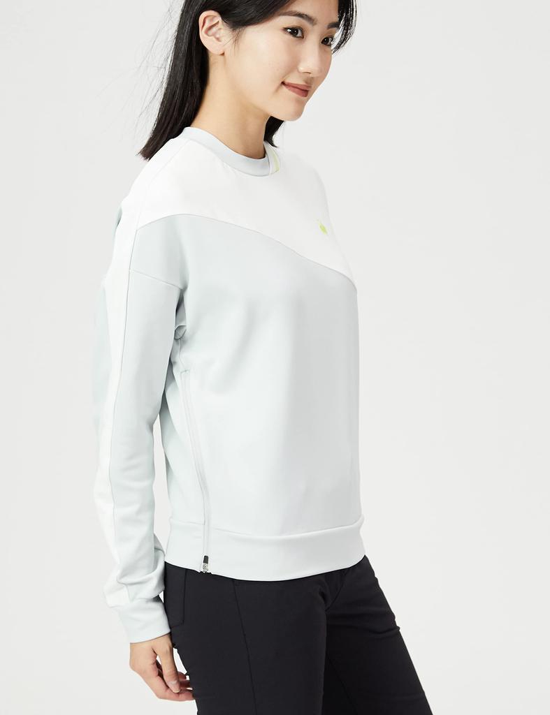 Le Coq Sportif Гольф Модель 2022 Гольф Топ GY00 Эквивалент японскому размеру L Осень/Зима [RIJOUME] Пуловер, Теплый, Эластичный, UPF50, ЭКО, Женский, (Серый),