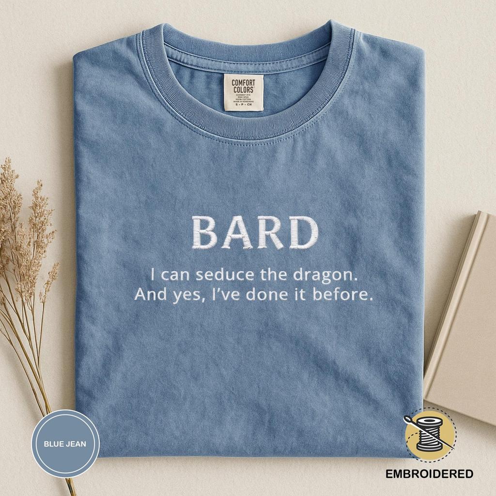 Copy of Comfort Colors Embroidered DnD Bard T-Shirt