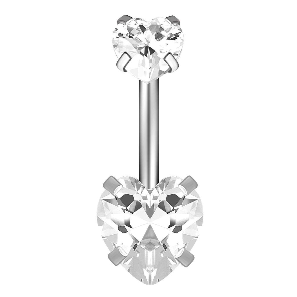 Комбинационный набор колец для пирсинга пупка из нержавеющей стали с жемчужиной