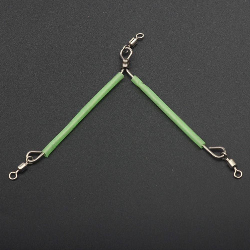 5PCS Luminous Fishing Balance Connector Trident Swivel Fishing Connector Saltwater