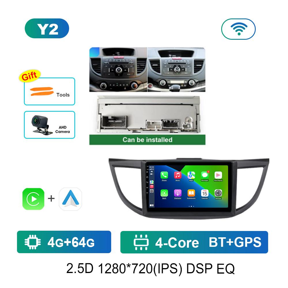 Carplay WiFi 10,1 '' для Honda CRV CR-V 4 RM RE 2011 - 2018 GPS автомобильный видеомультимедийный плеер Android OS 4G BT HD сенсорный экран