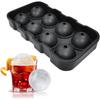 Silicone Ice Cube Trays Large Ice Cube Trays Molds for Freezer with Lid Reusable Whiskey Drink Ball Diamond Ice Mold